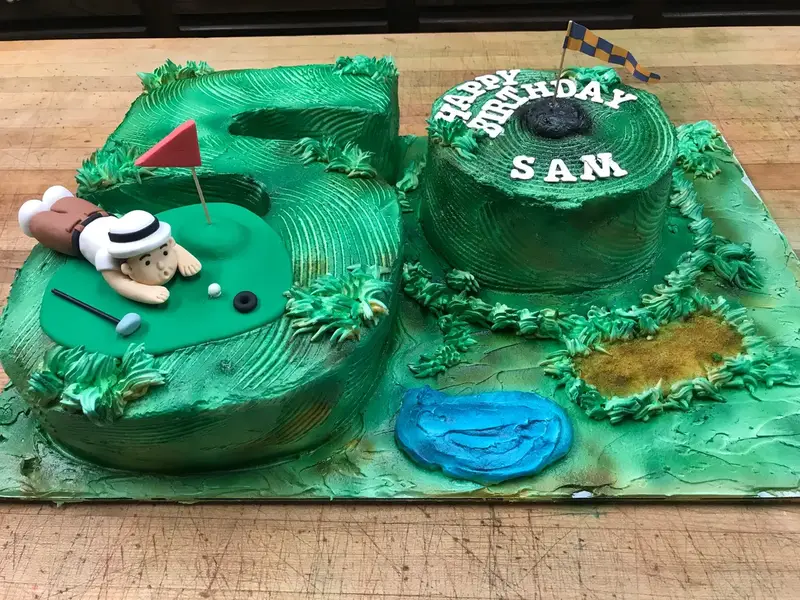 Golf Course Birthday Cake