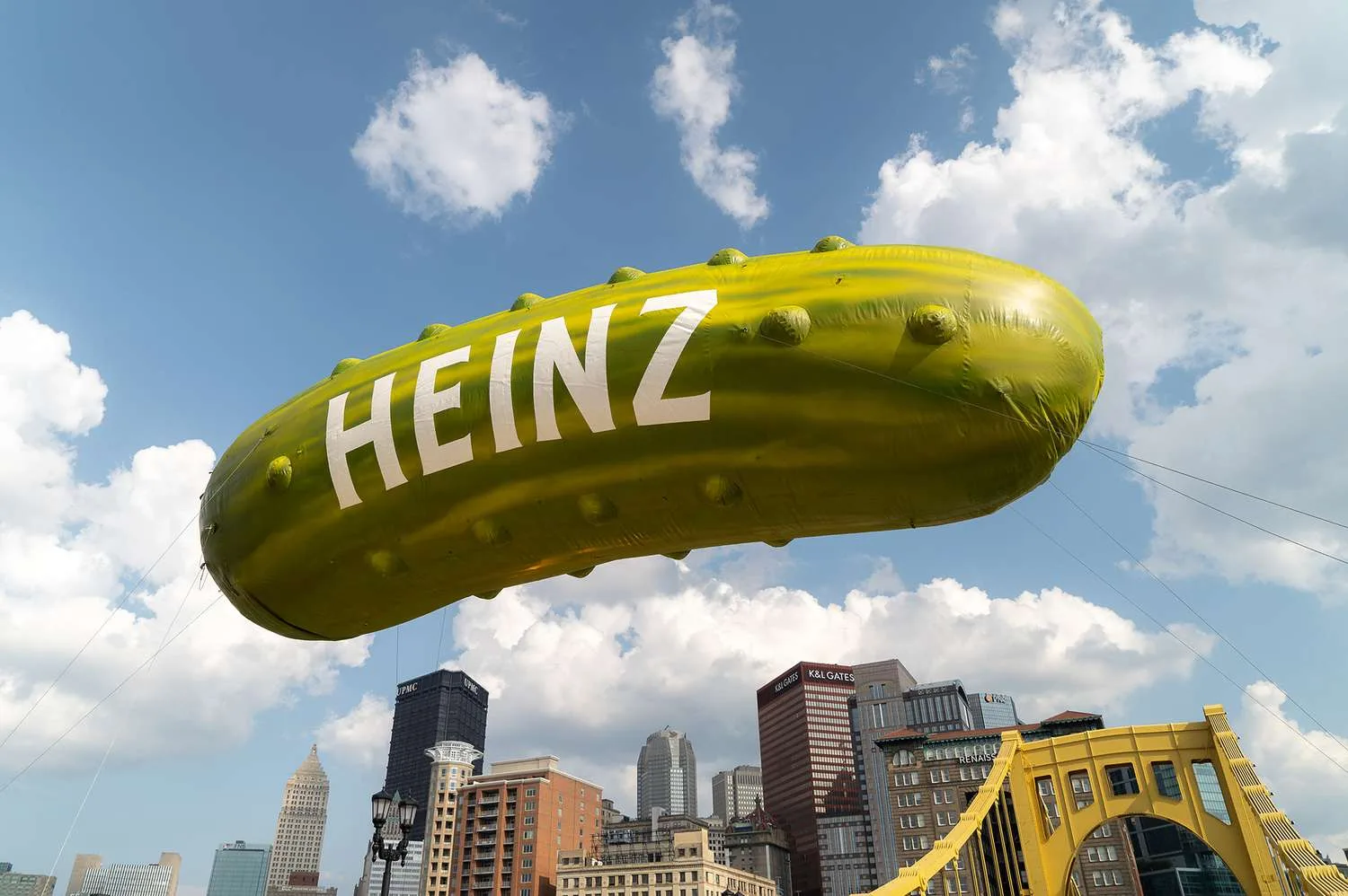 Picklesburgh 2026 - Heinz pickle balloon over downtown Pittsburgh - Patti's Pastries food truck event July 16-19